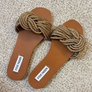 Steve Madden Adore Bronze Rhinestone Sandals